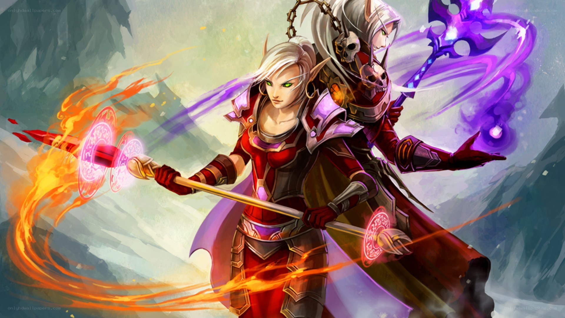 elf mages in battle