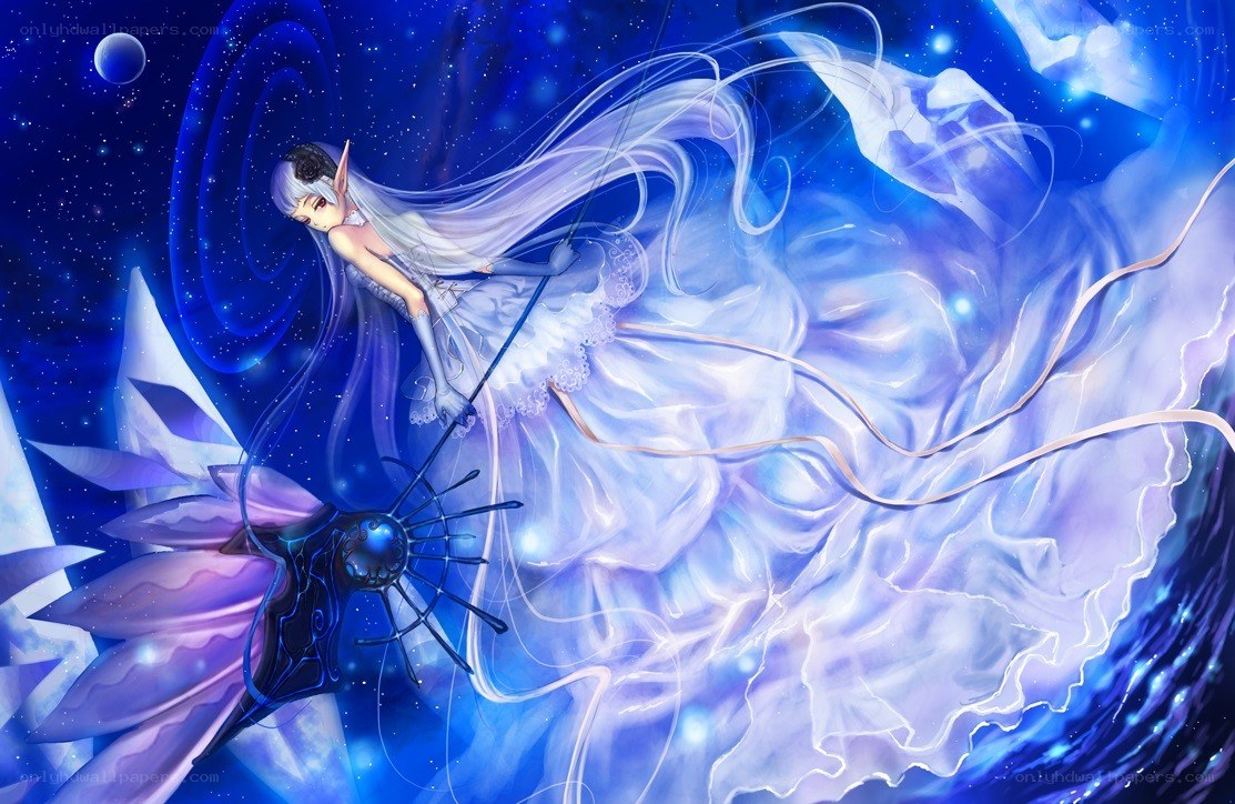 elf maiden in cosmic space