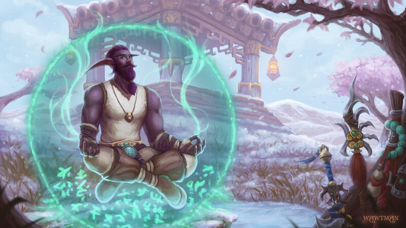 Elf Monk Meditating