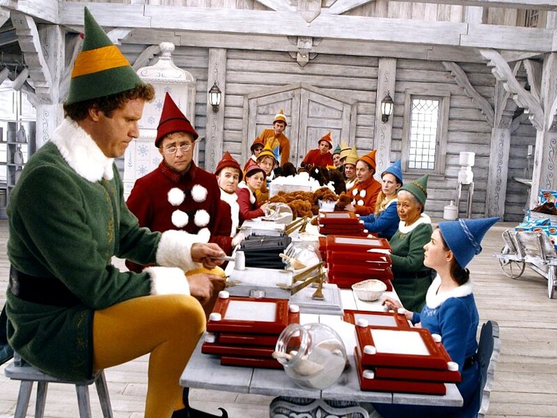 Elf movie scene with elves