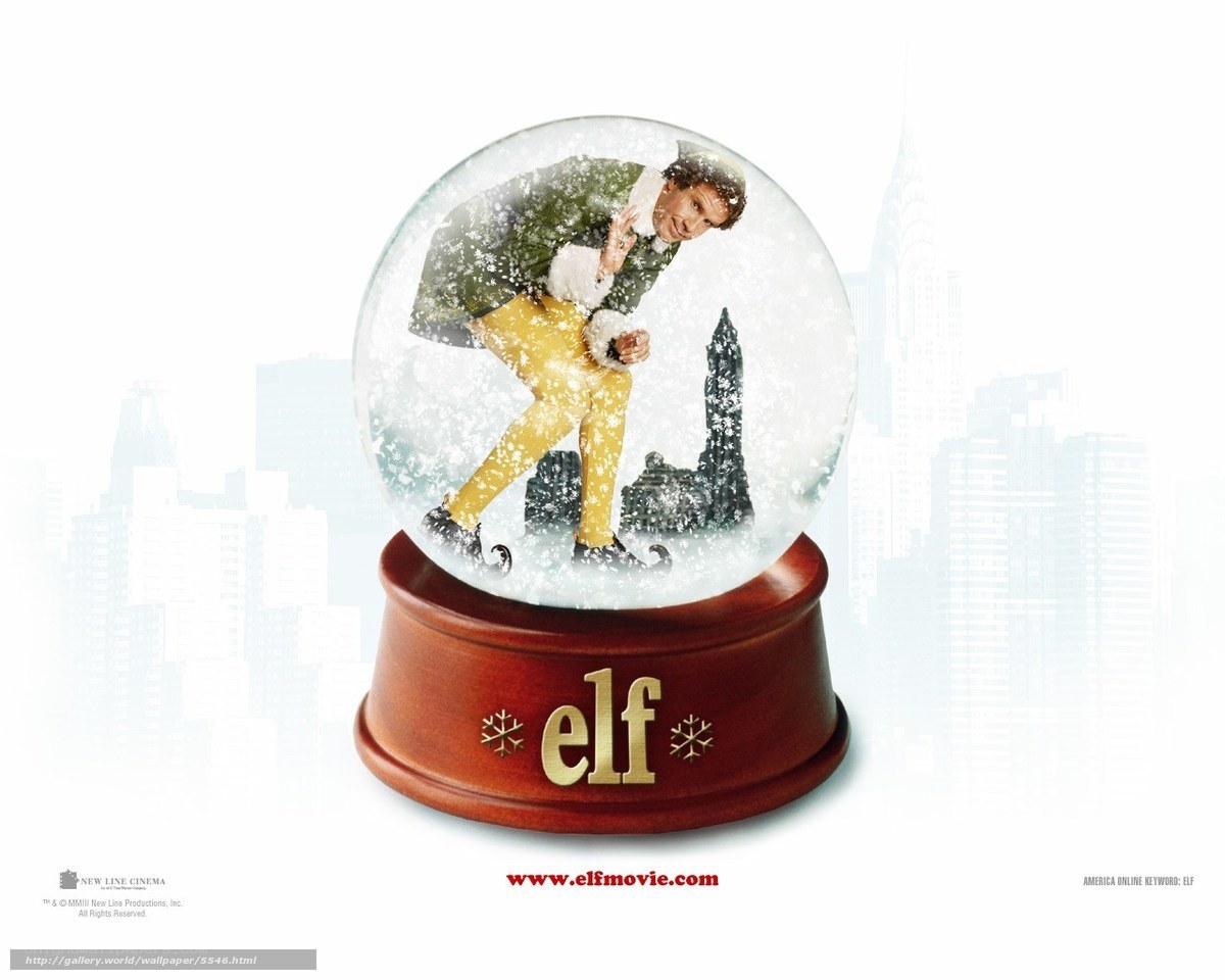 Elf movie snow globe
