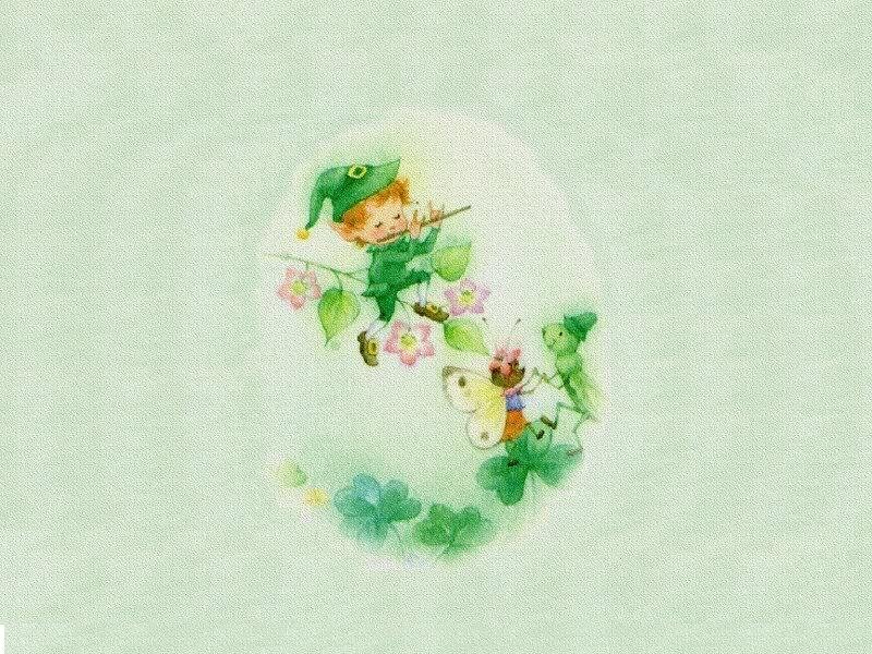 Elf Playing Flute with Insects