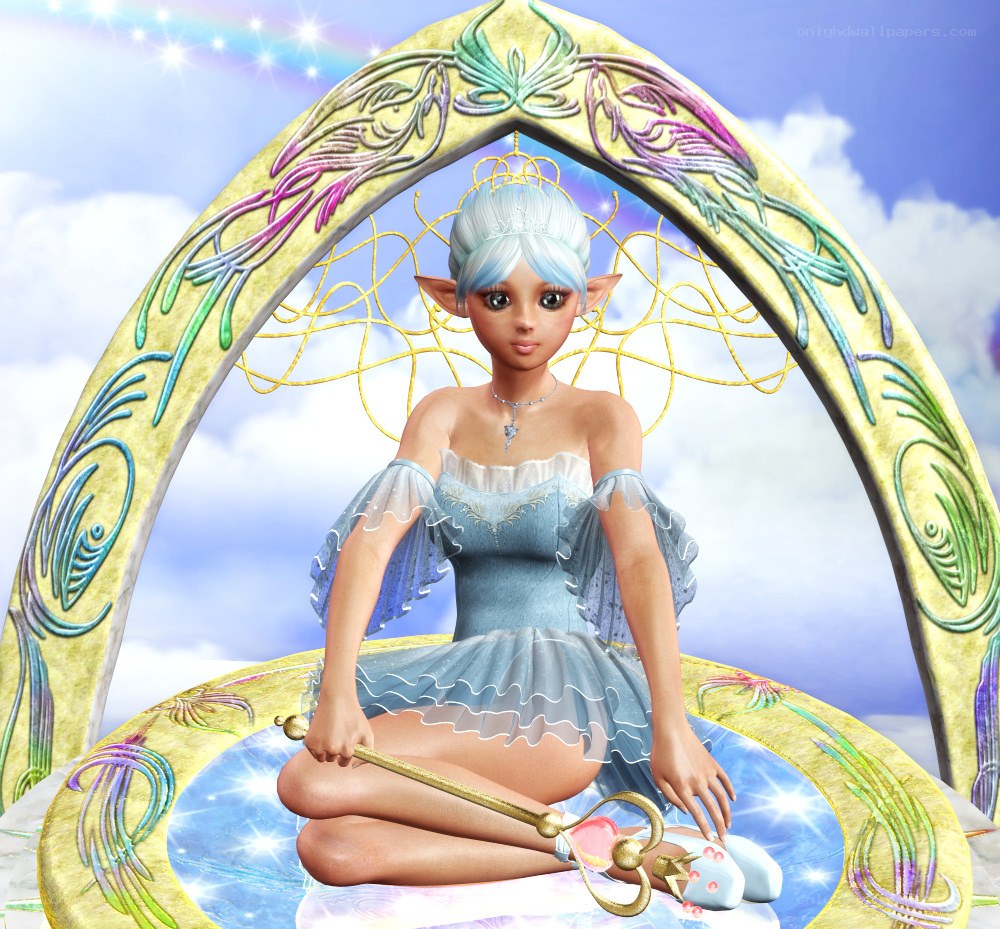 elf princess in a magical arch