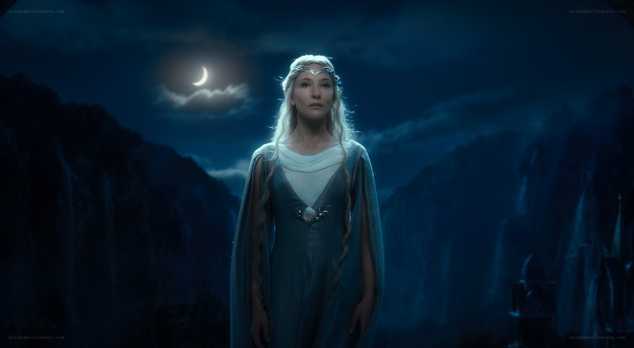 elf queen in moonlight