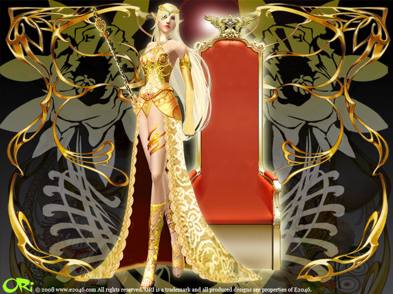 elf queen with golden staff