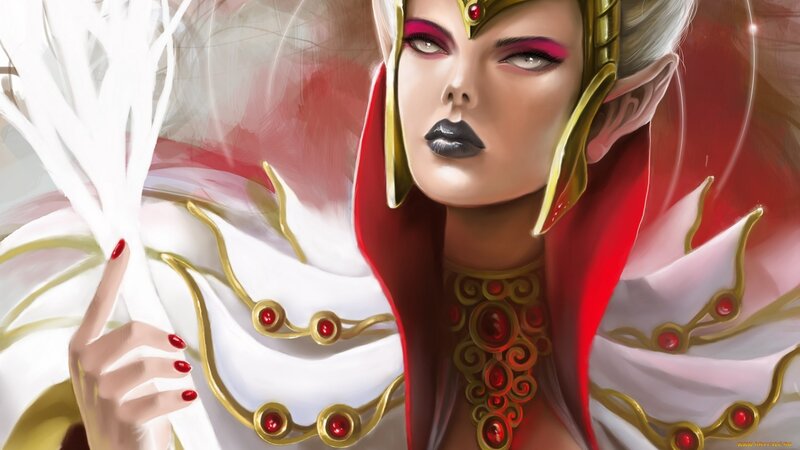 elf queen with white wings