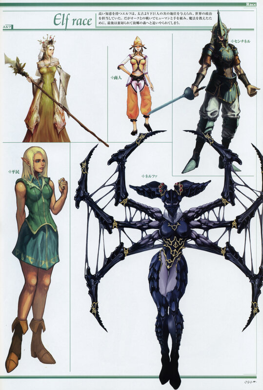 Elf race character designs