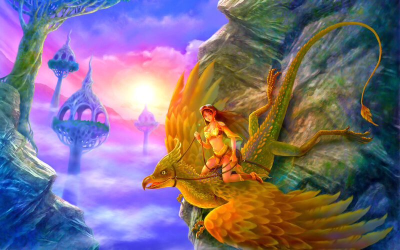 Elf Rider on Griffin