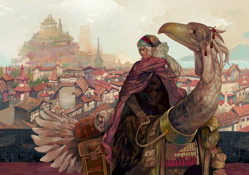 Elf Riding a Bird
