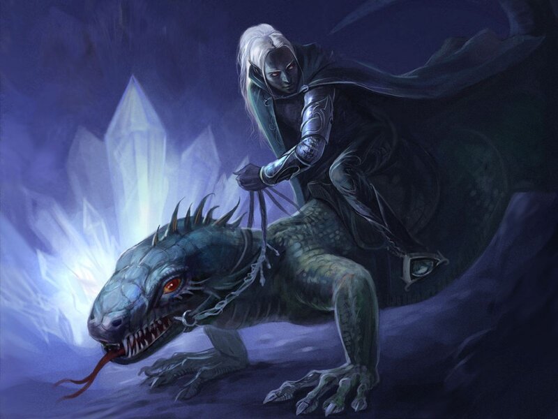 elf riding a dragon
