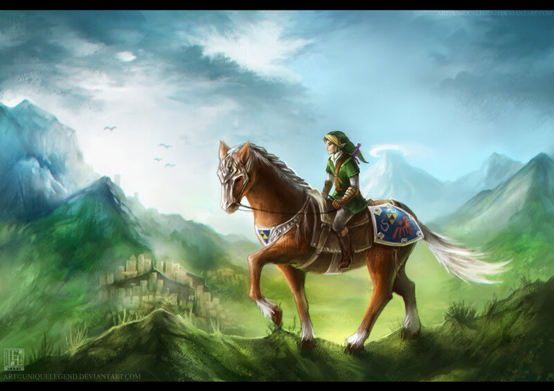 Elf Riding a Horse — Green