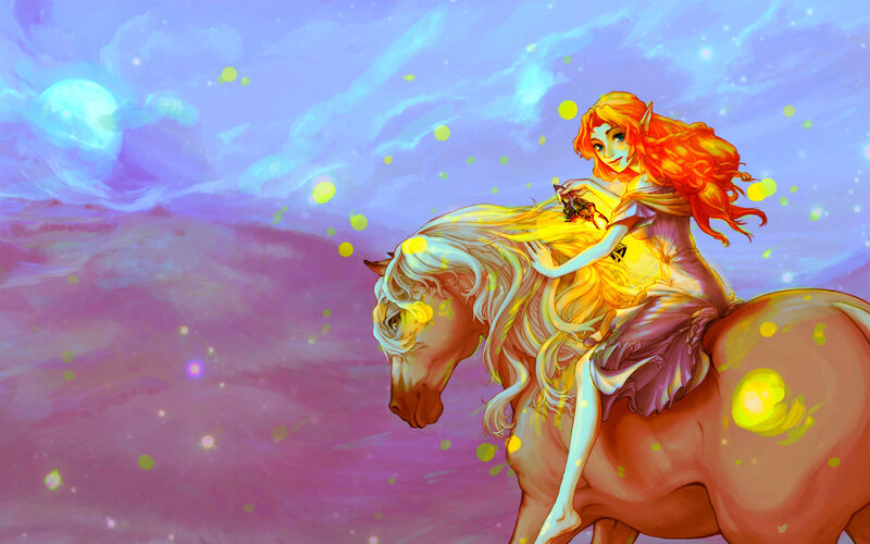 Elf Riding a Horse