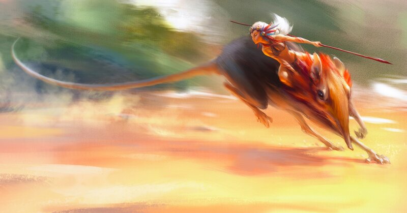 Elf Riding a Rodent