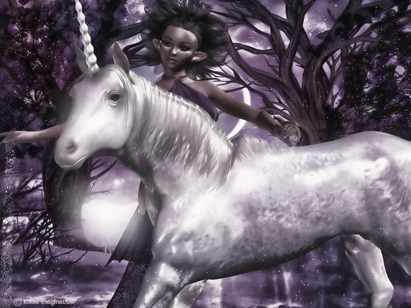 Elf Riding Unicorn