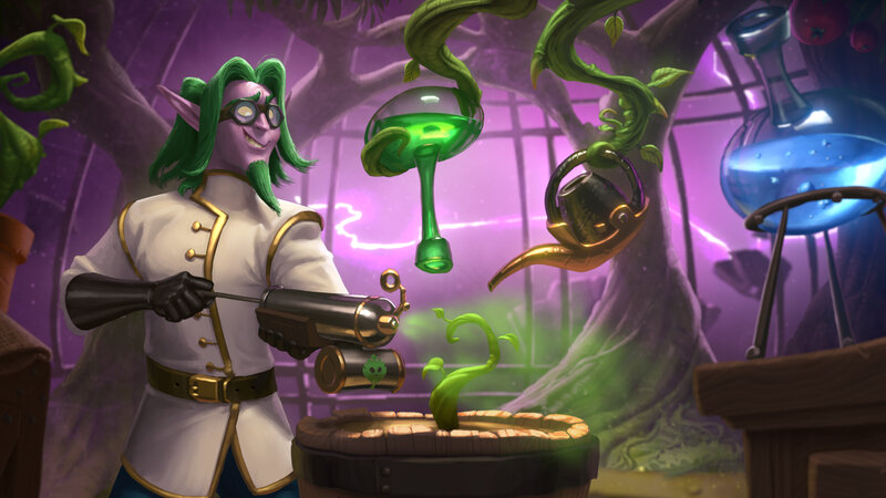 Elf Scientist with Plant