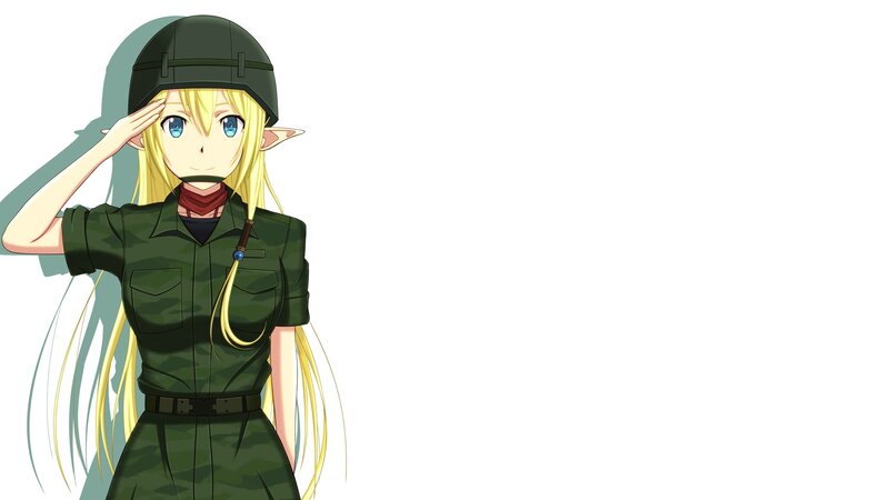 Elf Soldier Saluting