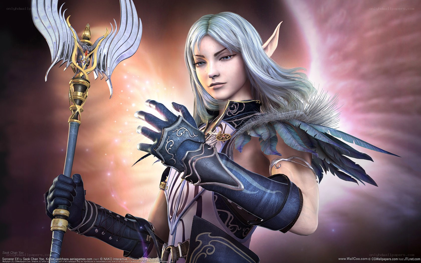 elf sorceress with staff