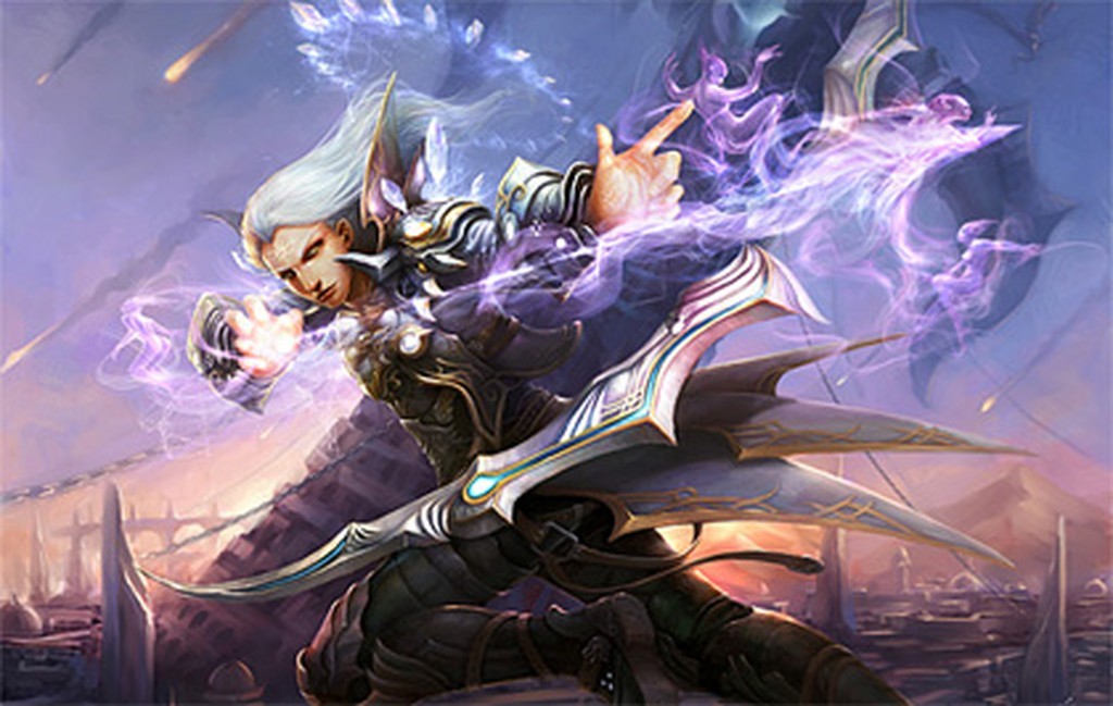 elf warrior casting spell