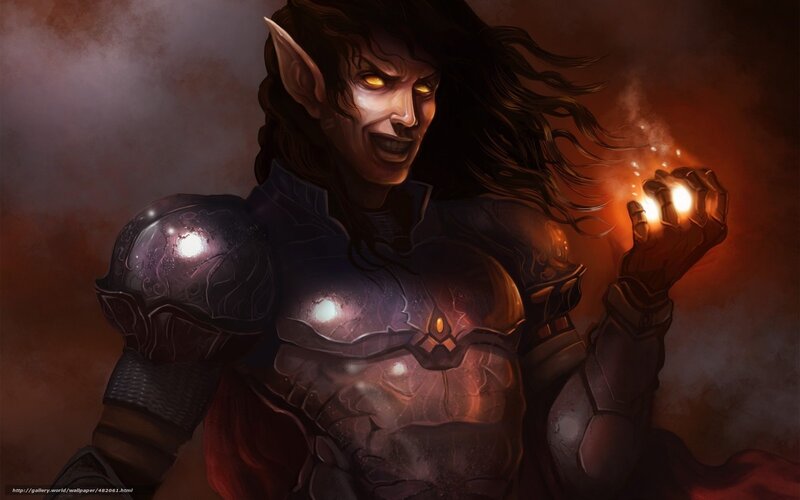 Elf Warrior Holding Fire