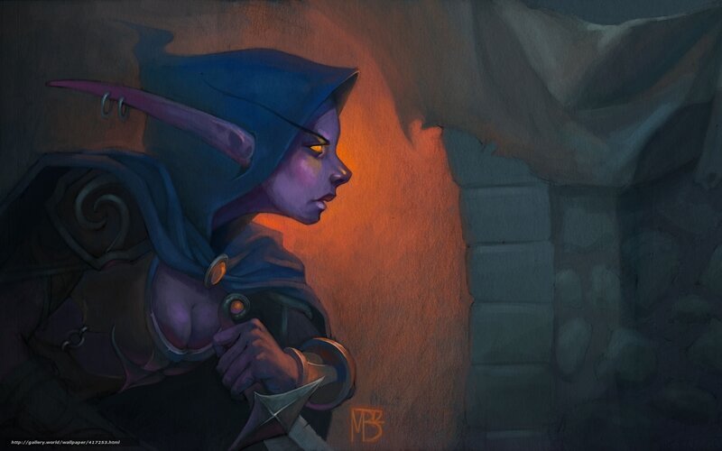 elf warrior in a cave