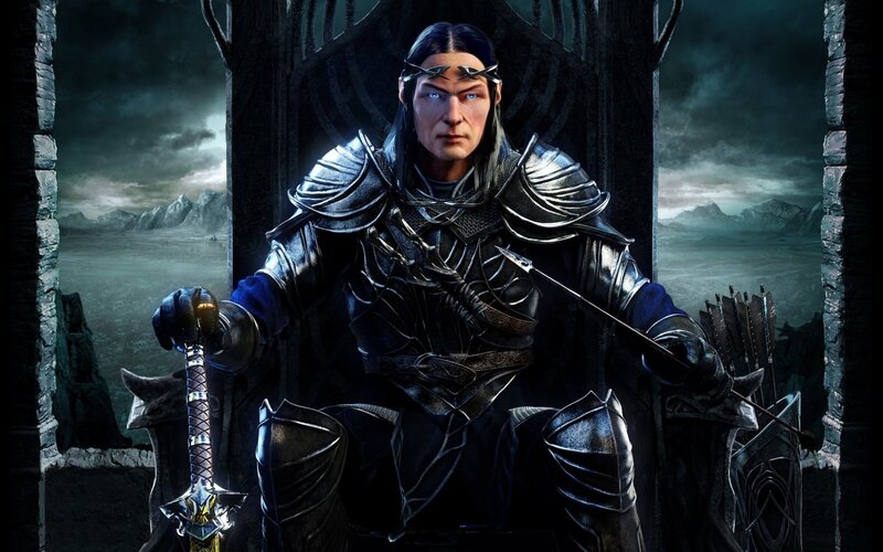 Elf Warrior in Armor — Black, Dramatic, Night