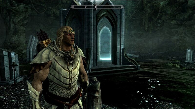 Elf Warrior in Armor — Gray, Dark, Mysterious