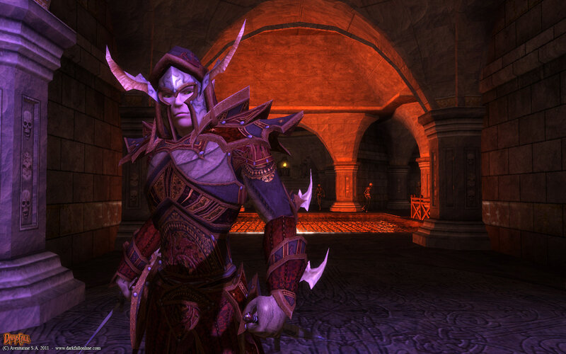 Elf Warrior in Armor — Purple, Dark, Dramatic