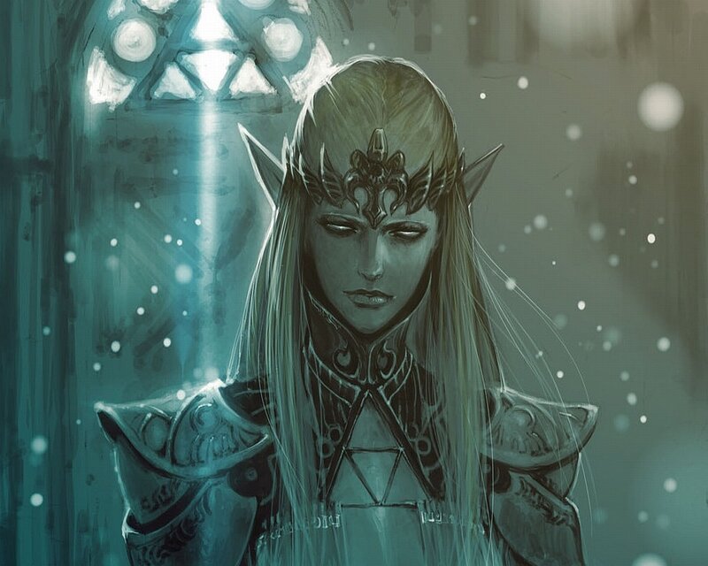 Elf Warrior in Armor — Teal, Dramatic