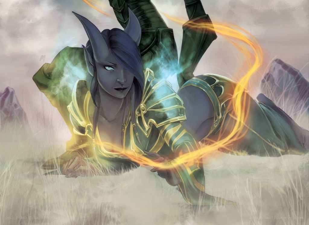 elf warrior in battle