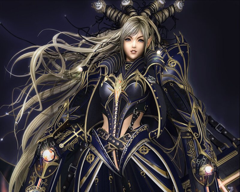 elf warrior in dark armor