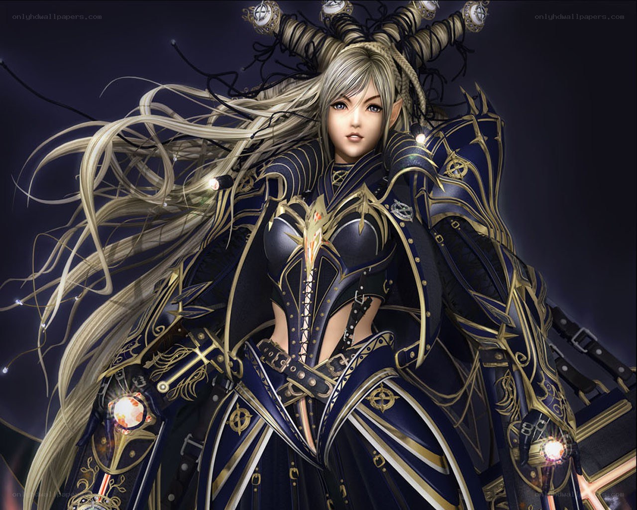 elf warrior in dark armor