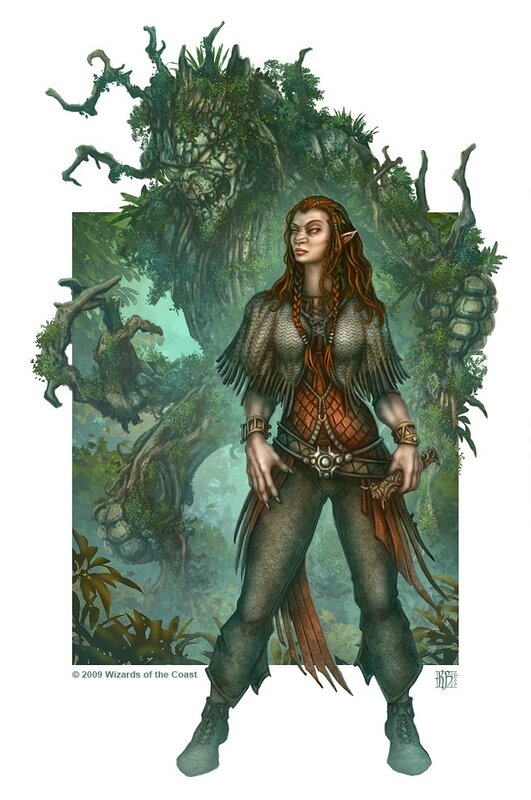 elf warrior in forest