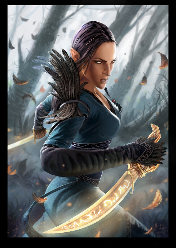elf warrior in forest