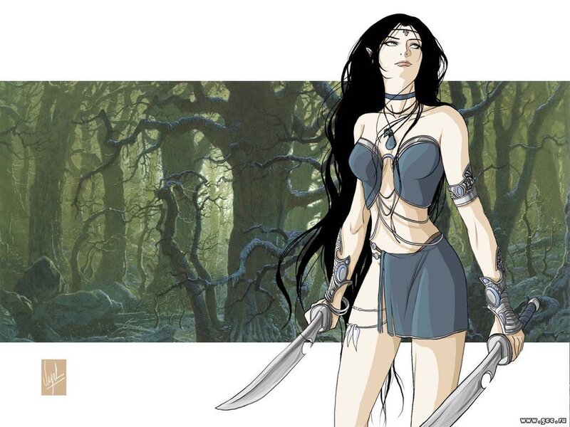 elf warrior in forest