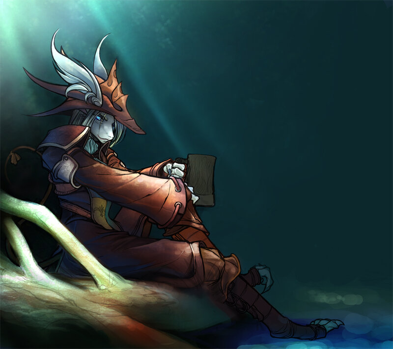 elf warrior in forest