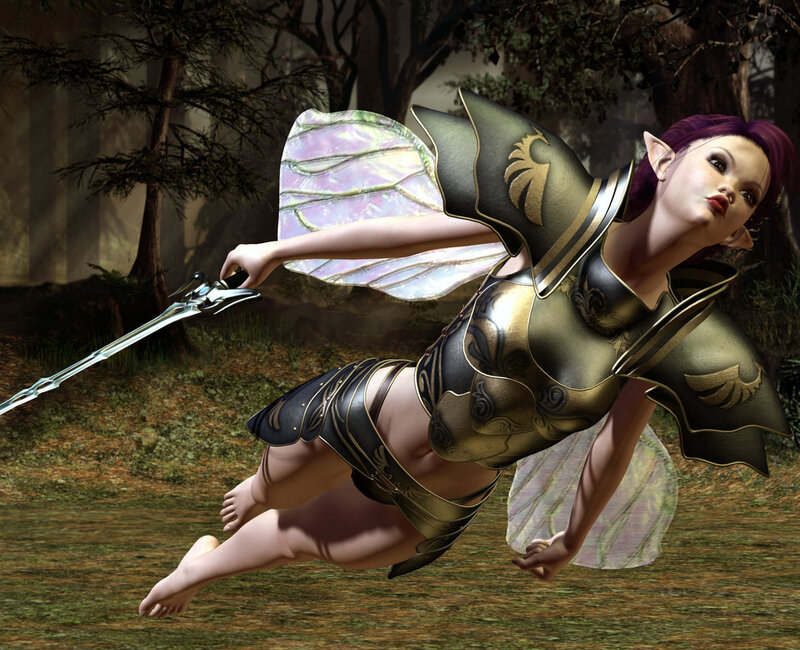 elf warrior in forest