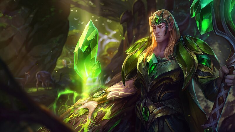 Elf Warrior in Forest — Green, Serene, Night