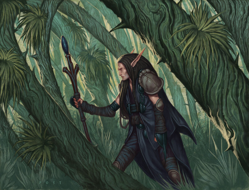 Elf Warrior in Jungle