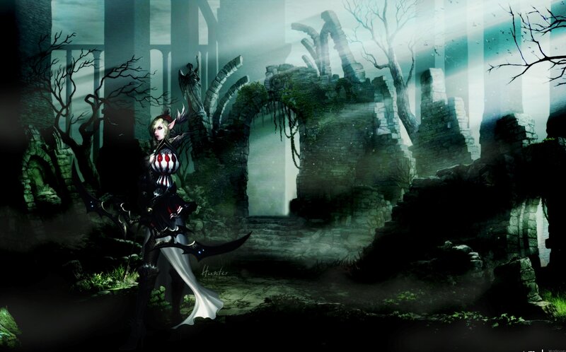 Elf Warrior in Ruins
