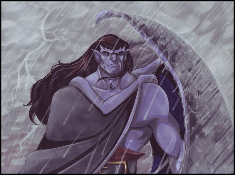 elf warrior in storm