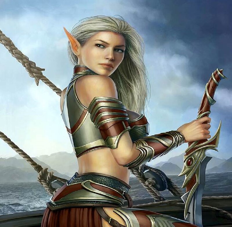 Elf Warrior on Ship
