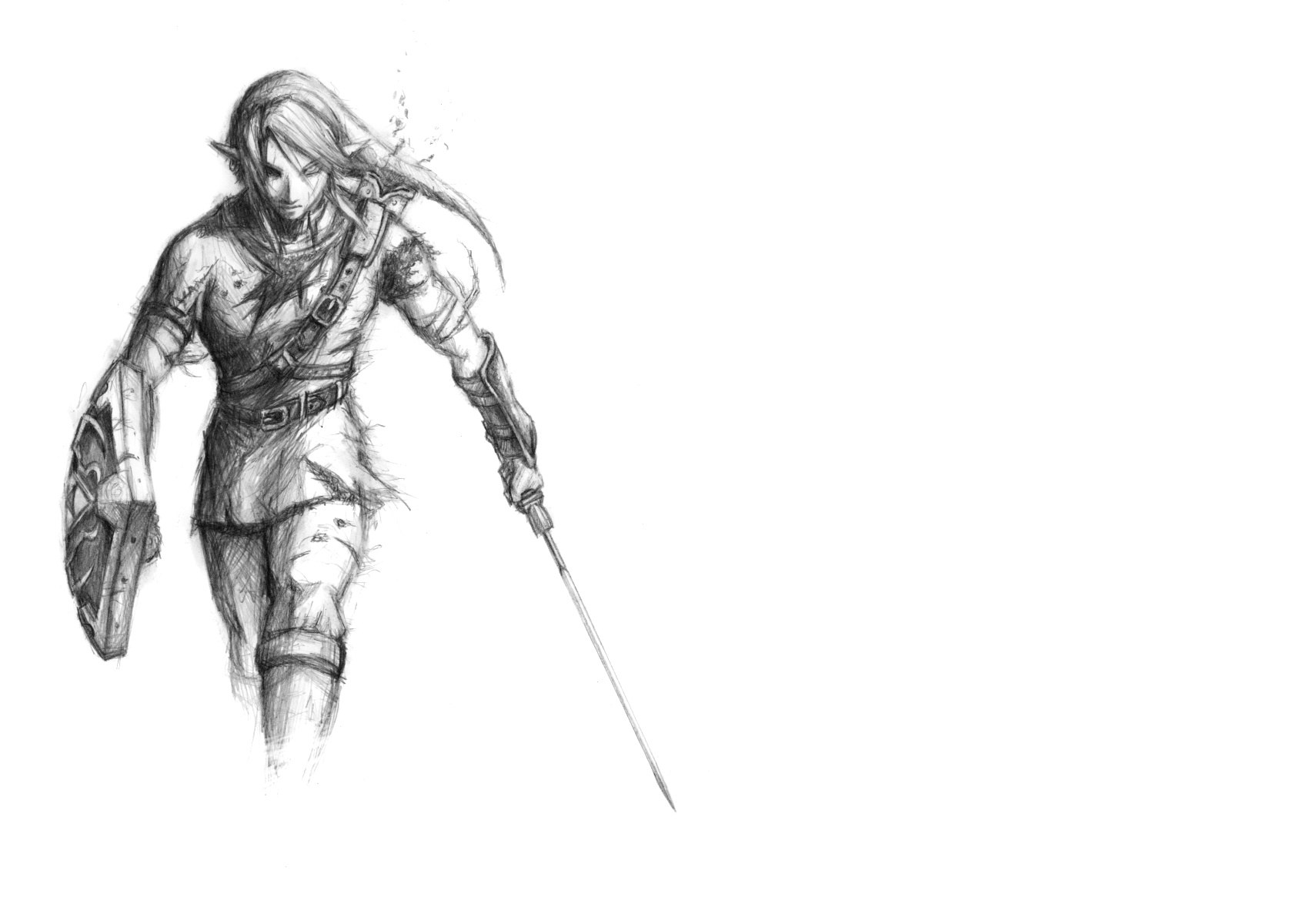 elf warrior sketch