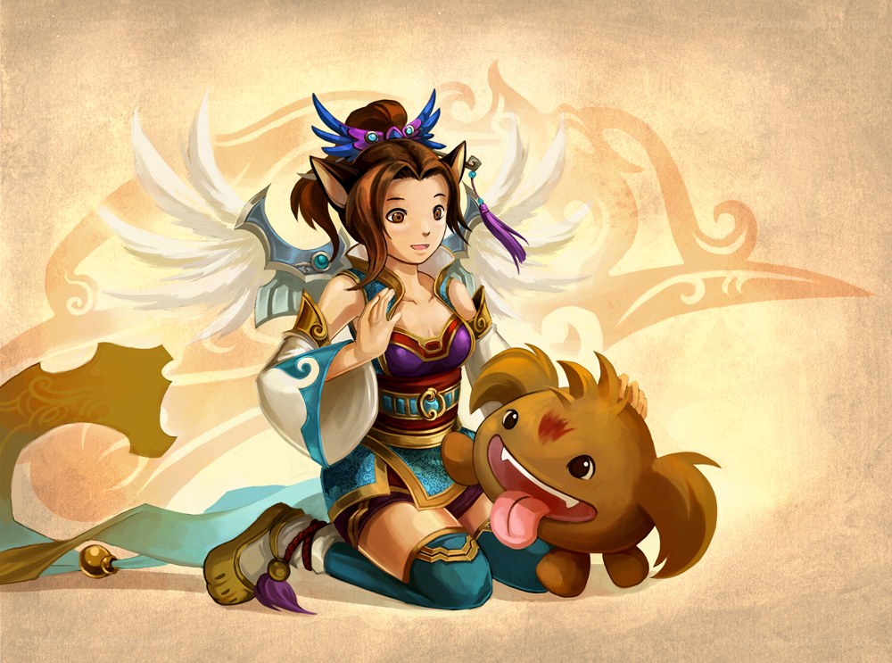 elf warrior with a pet