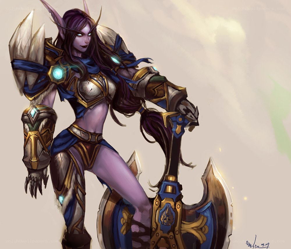 elf warrior with axe