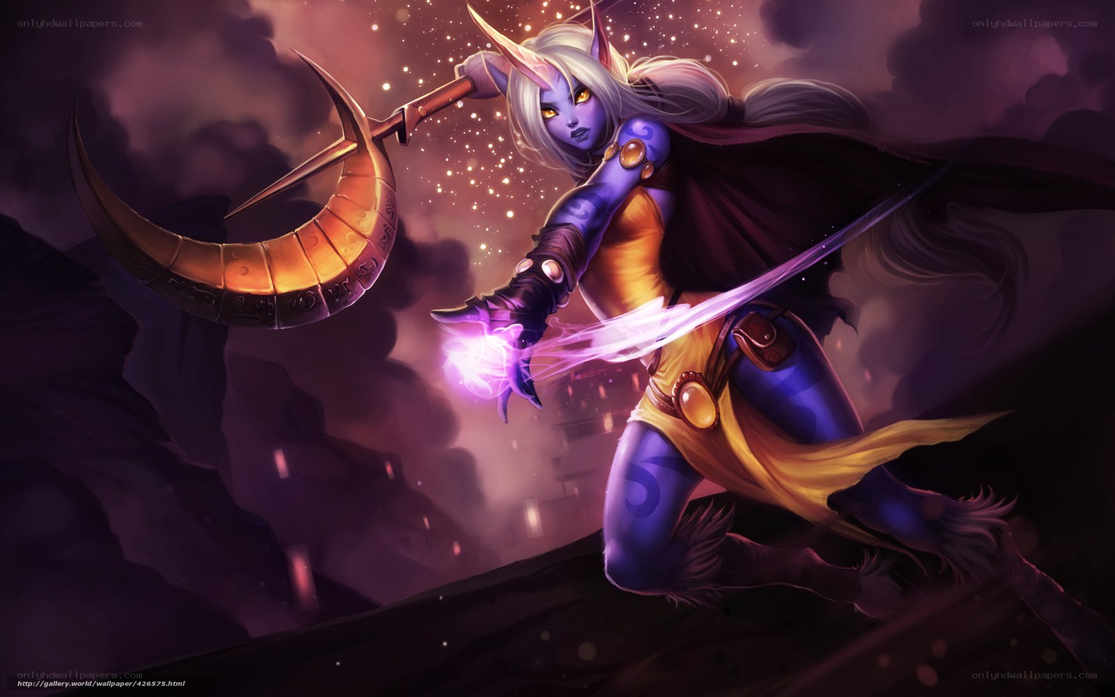 elf warrior with crescent blade