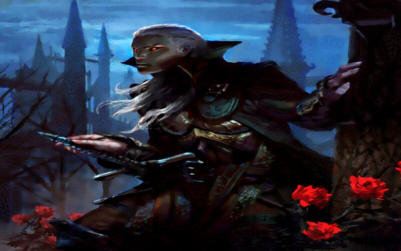 Elf Warrior with Dagger — Blue