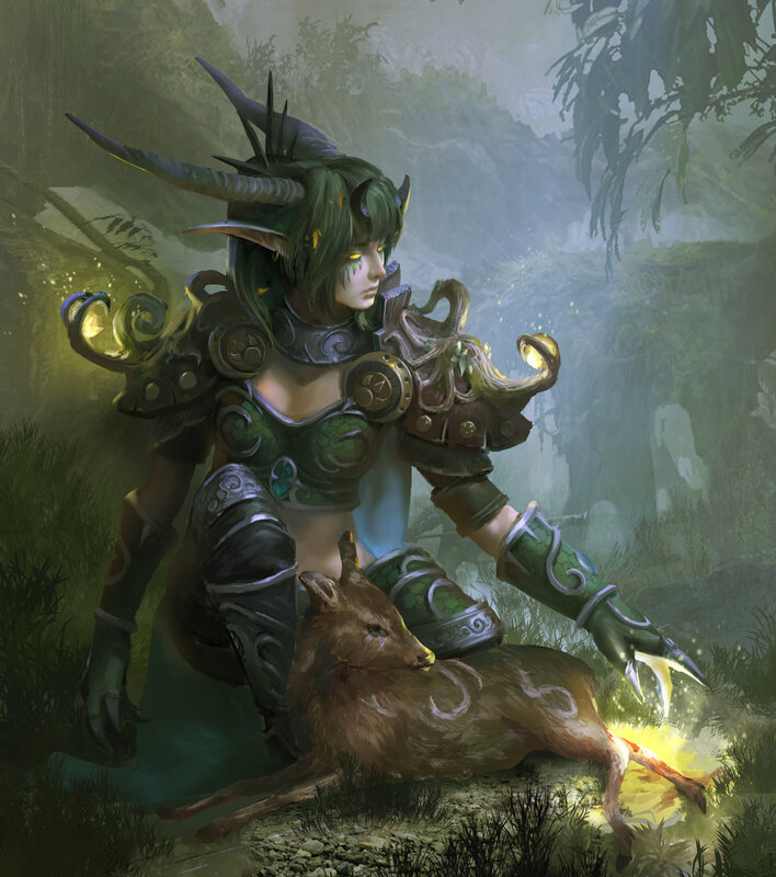 Elf Warrior with Deer