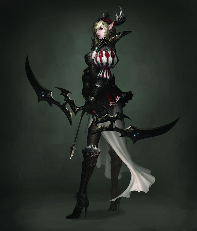 elf warrior with dual blades