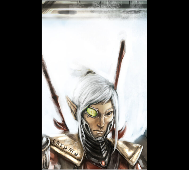 Elf Warrior with Glowing Eye