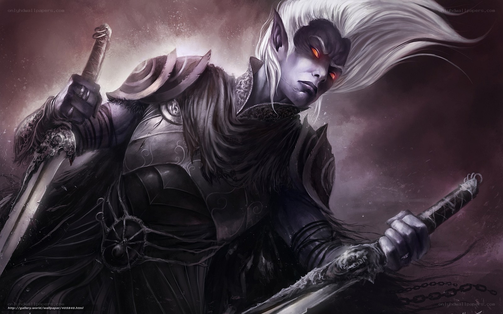elf warrior with glowing eyes